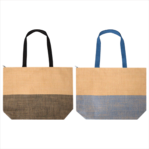 Paper Straw Large Zipped Tote - 21L