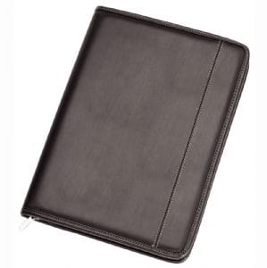 Two Tone A4 Imitation Leather Zip Compendium