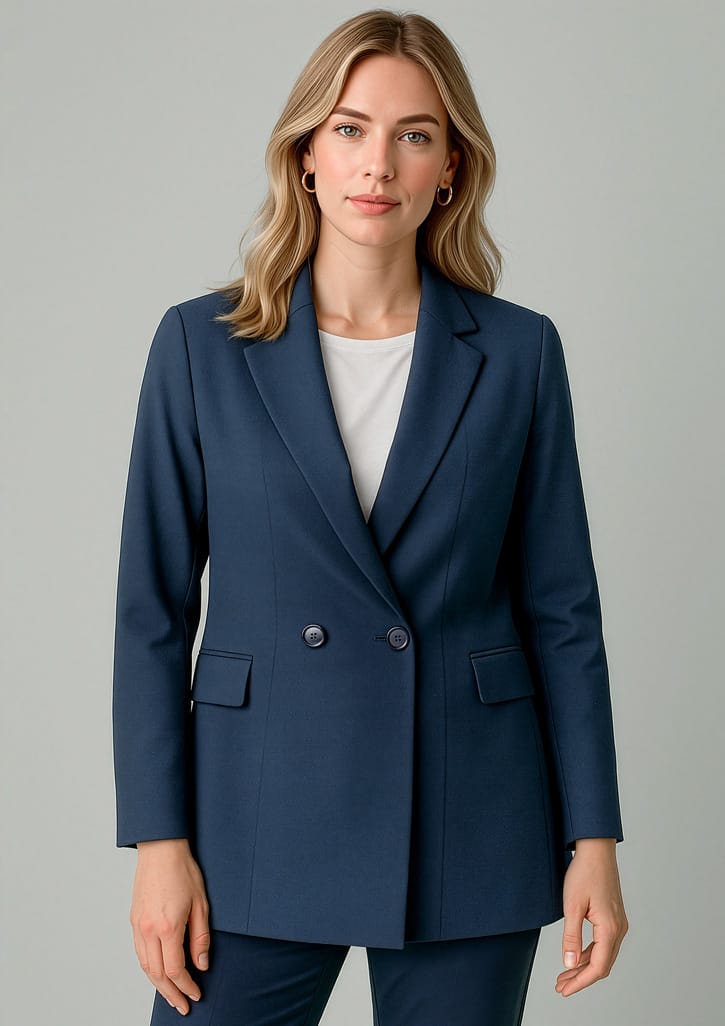 Renew Womens Double Breasted Longline Jacket
