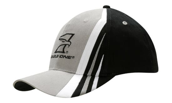 Brushed Heavy Cotton with Fabric Inserts and Embroidery on Crown & Peak