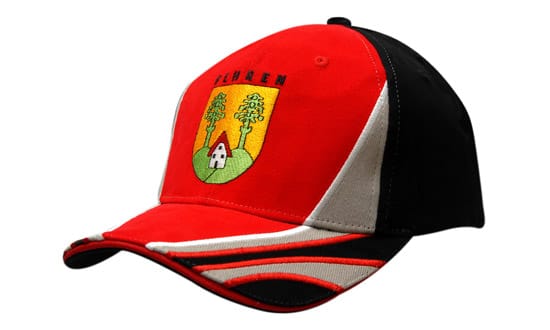 Brushed Heavy Cotton with Sandwich Trim and Crown/Peak Inserts & Embroidery