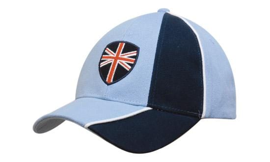 Brushed Heavy Cotton with Peak and Crown Indent and Contrasting Piping