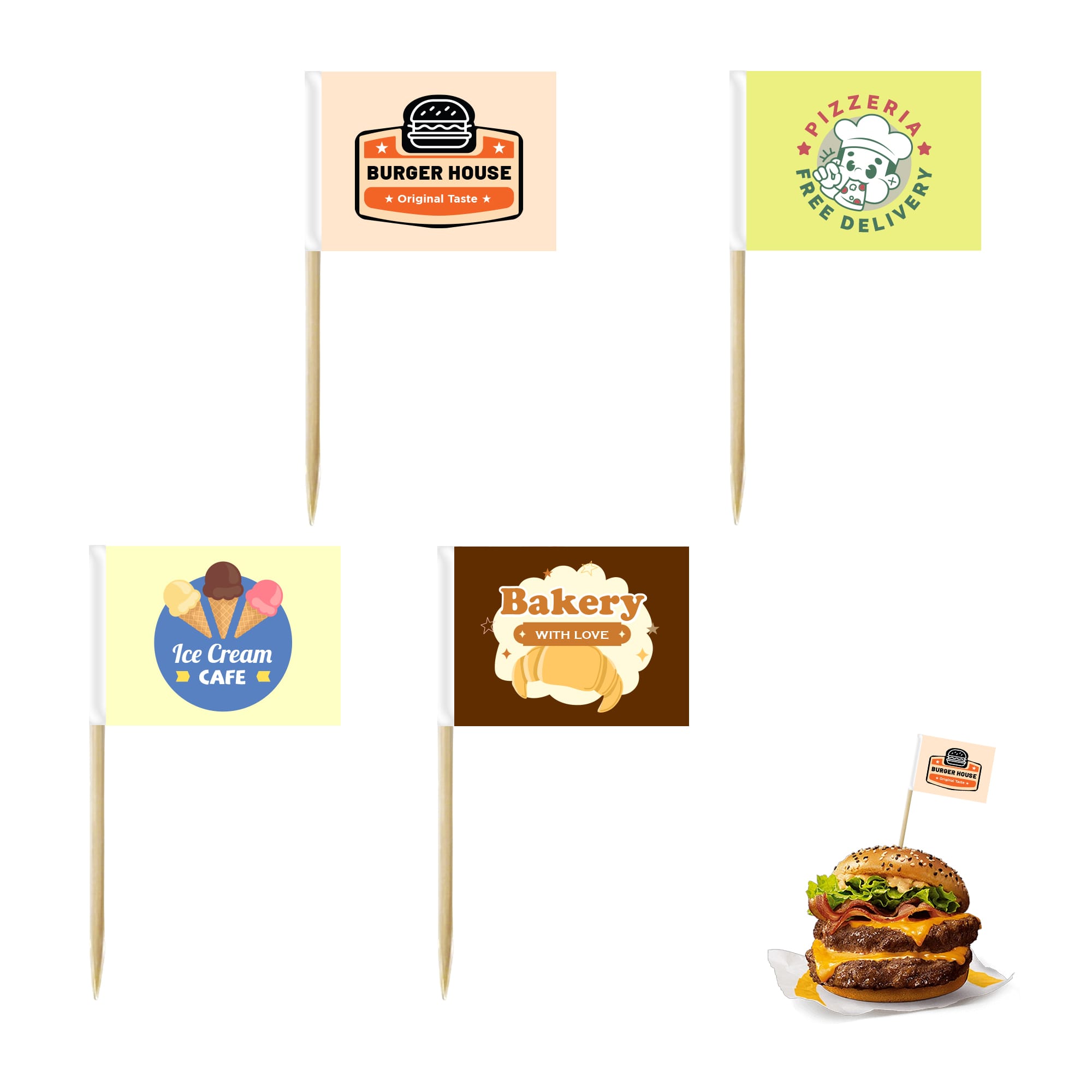 Pack of 100 Labeling Coated Paper Flags
