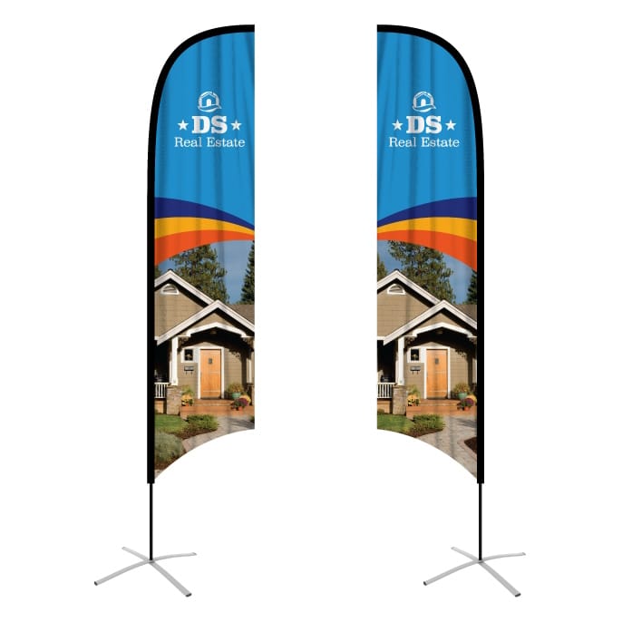 Large(80.5*400cm) Concave Feather Banners 15ft