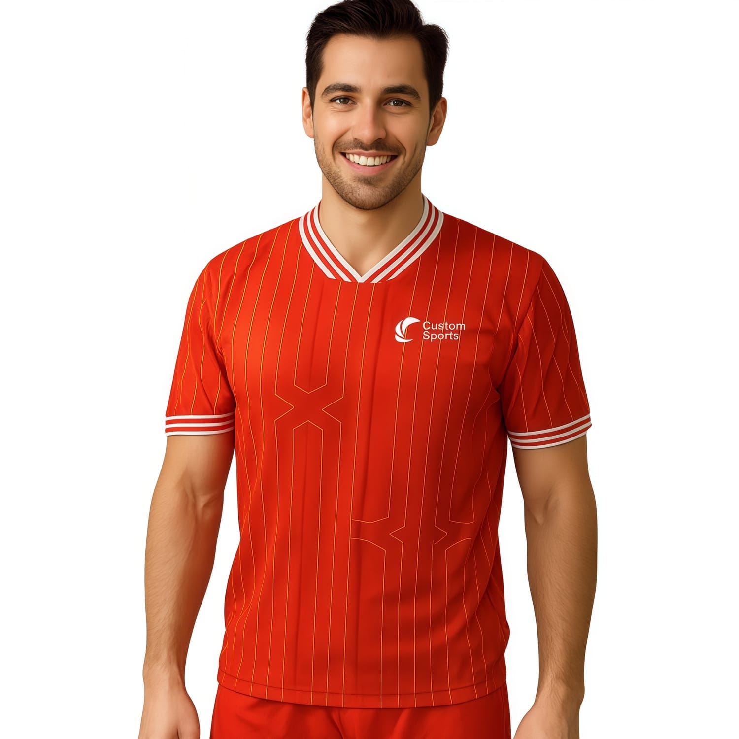100% Polyester Sublimated Breathable V-Neck Raglan T-shirt