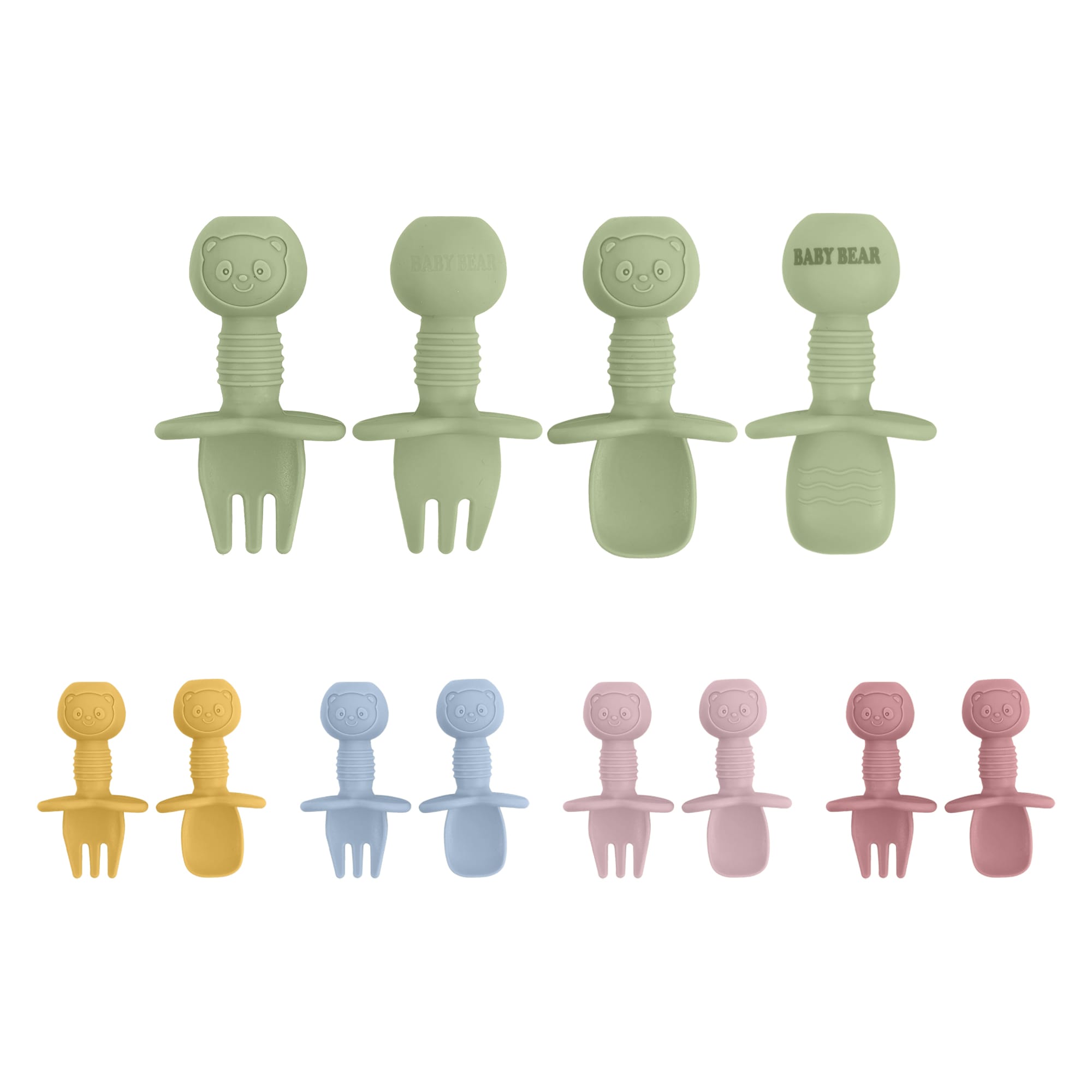 Bear Training Silicone Kids Cutlery