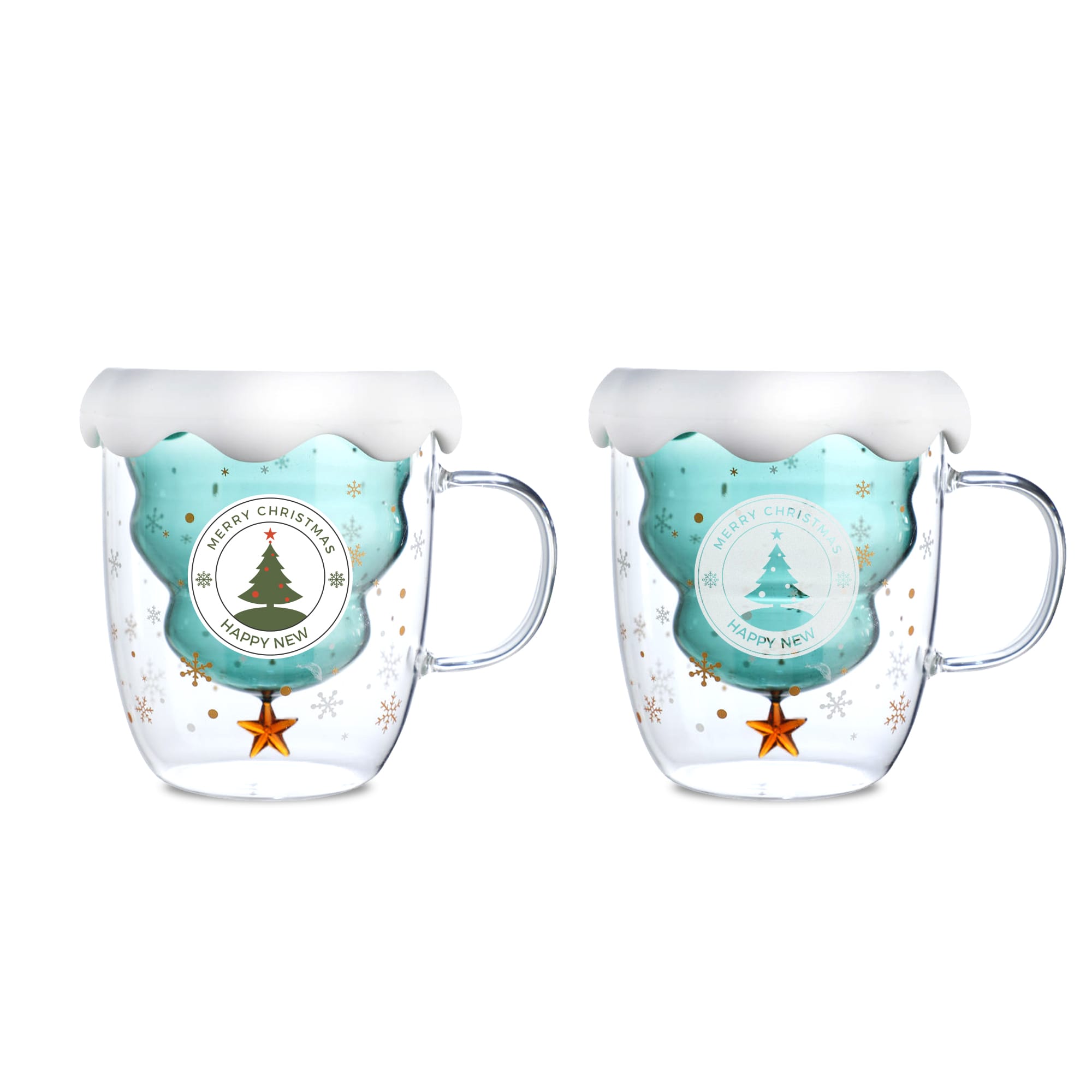 Xmas Tree Double Wall Mug