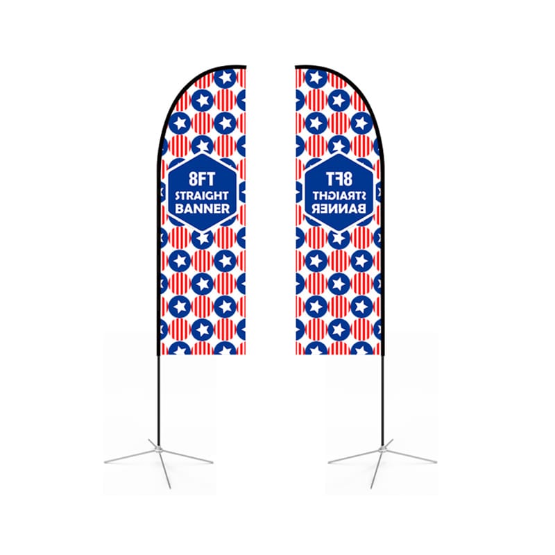 Small(65.3*200cm) Straight Feather Banners 9ft