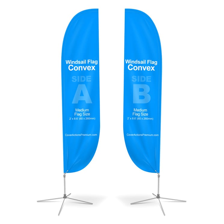 Medium(70.4*300cm) Convex Feather Banners 13ft