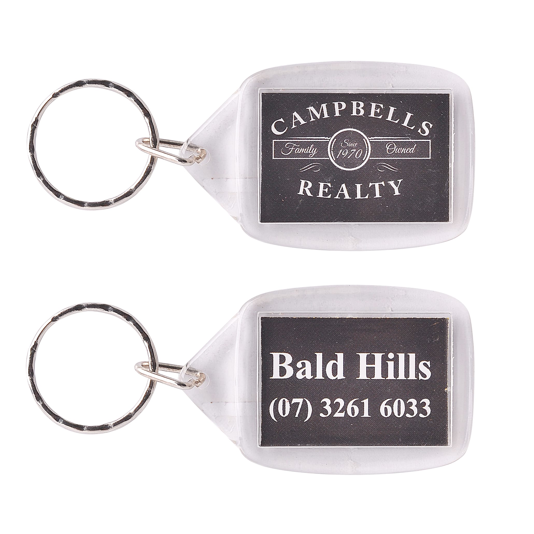 Rectangular Acrylic Keyring