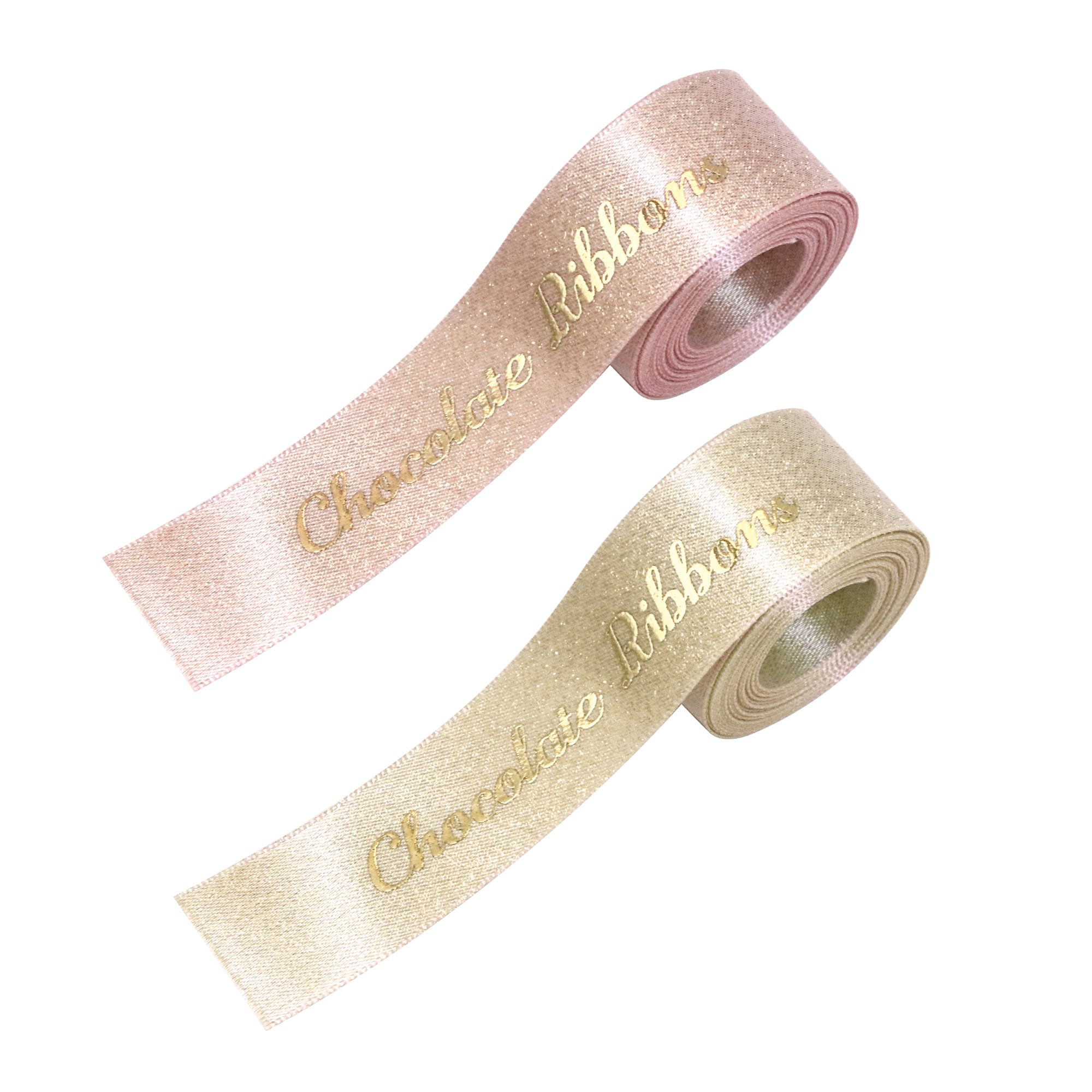 16mm Glitter Gold Purl Satin Ribbon