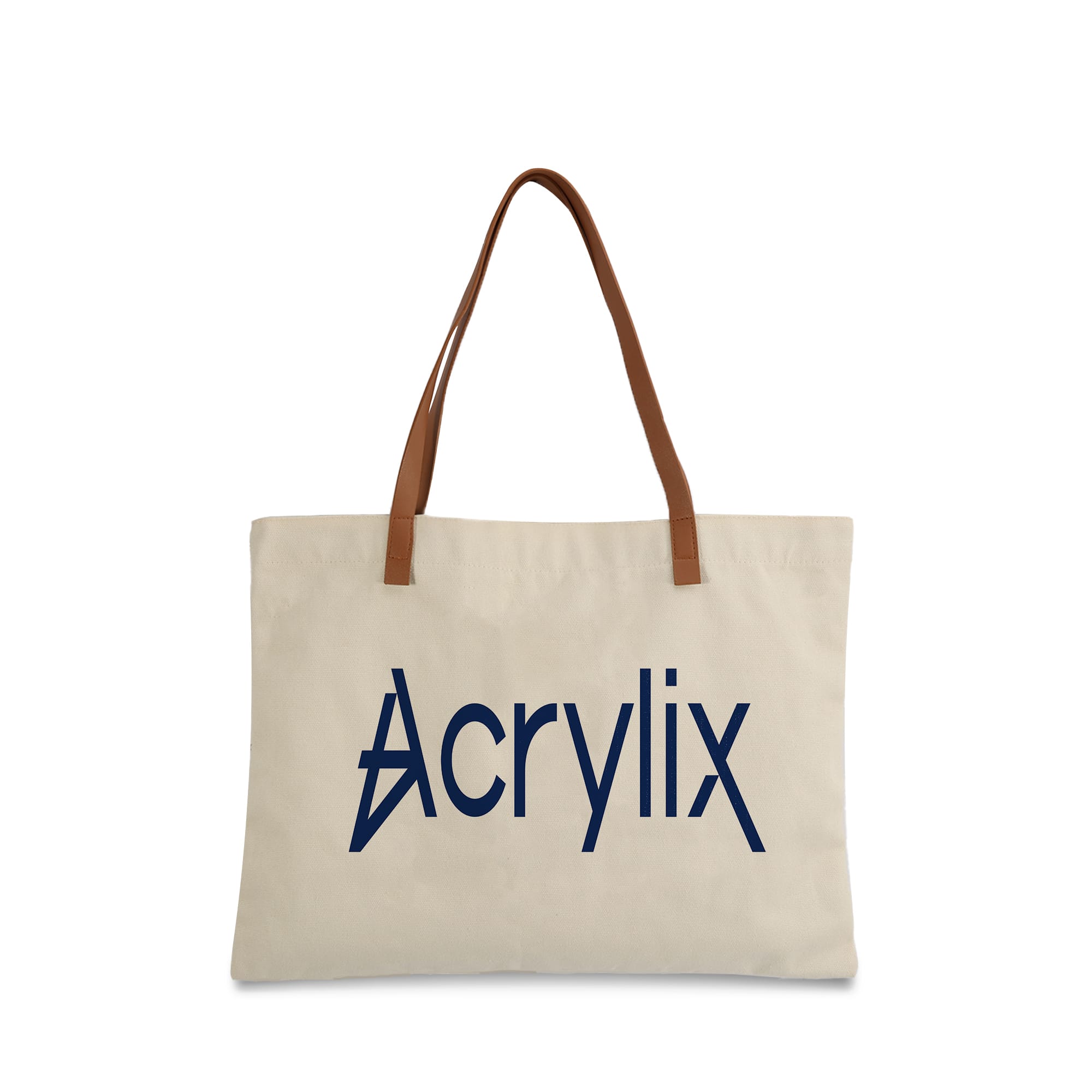 Leather Straps Canvas Bag