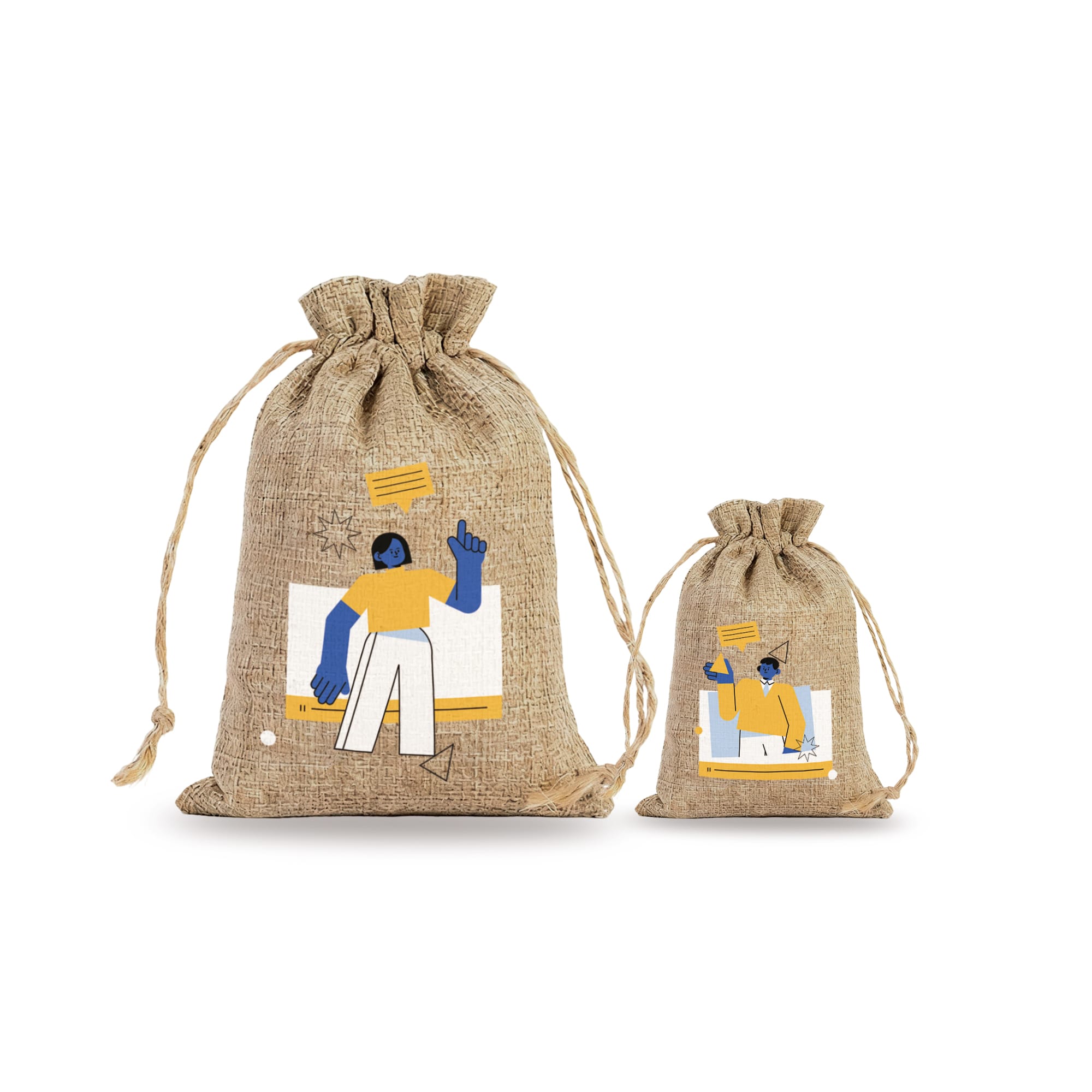 Linen Drawstring Gift Bags