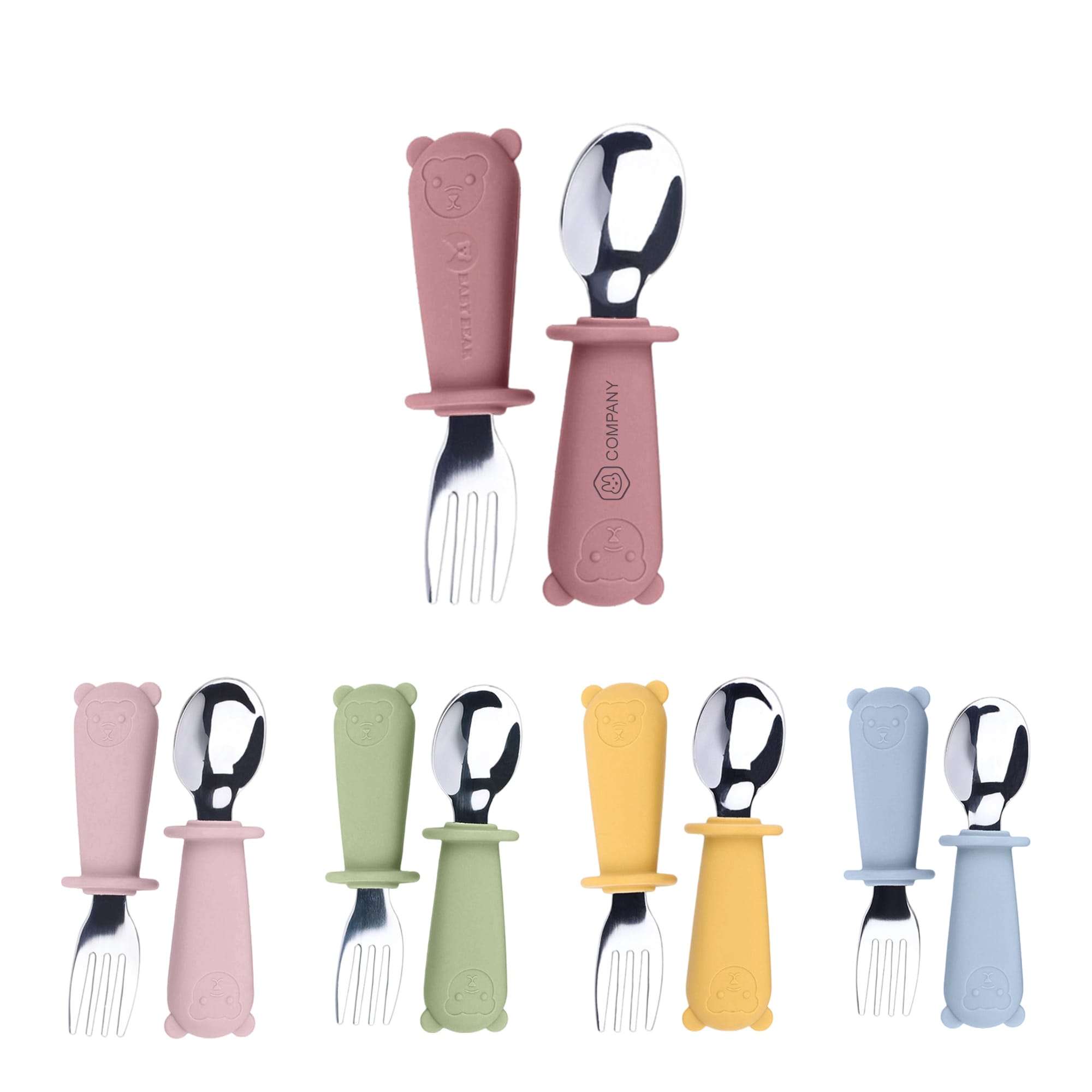 Silicone Stainless Steel Kids Cutlery