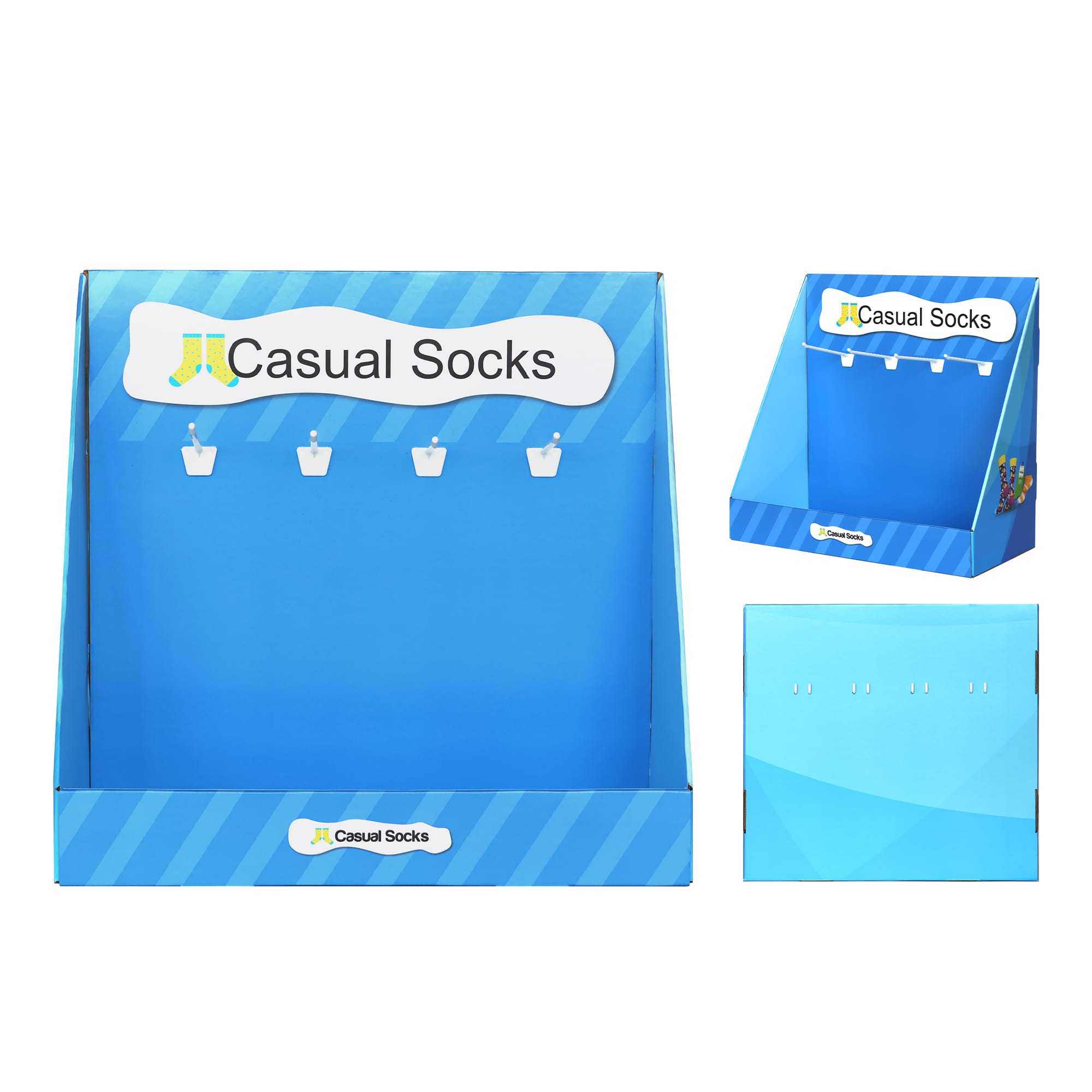 Corrugated Cardboard Counter Hooks Display