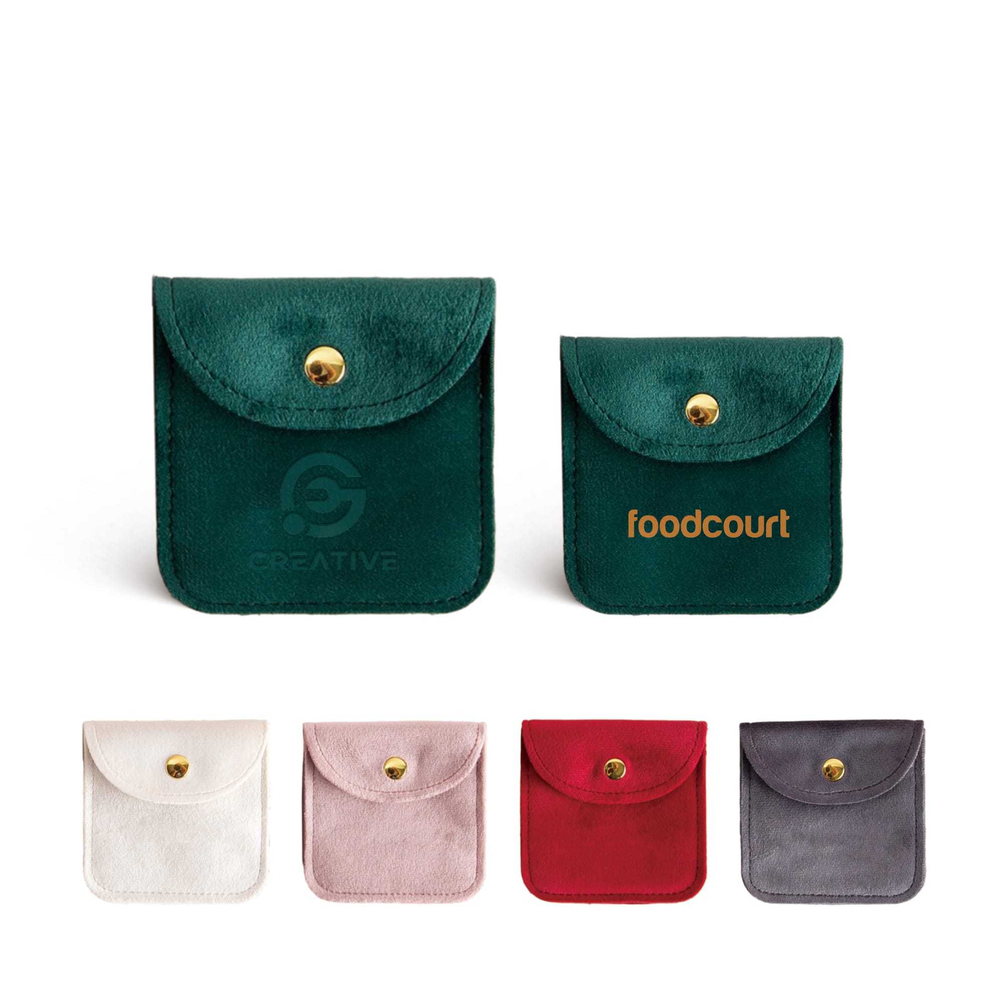 Square Velvet Jewellery Pouch