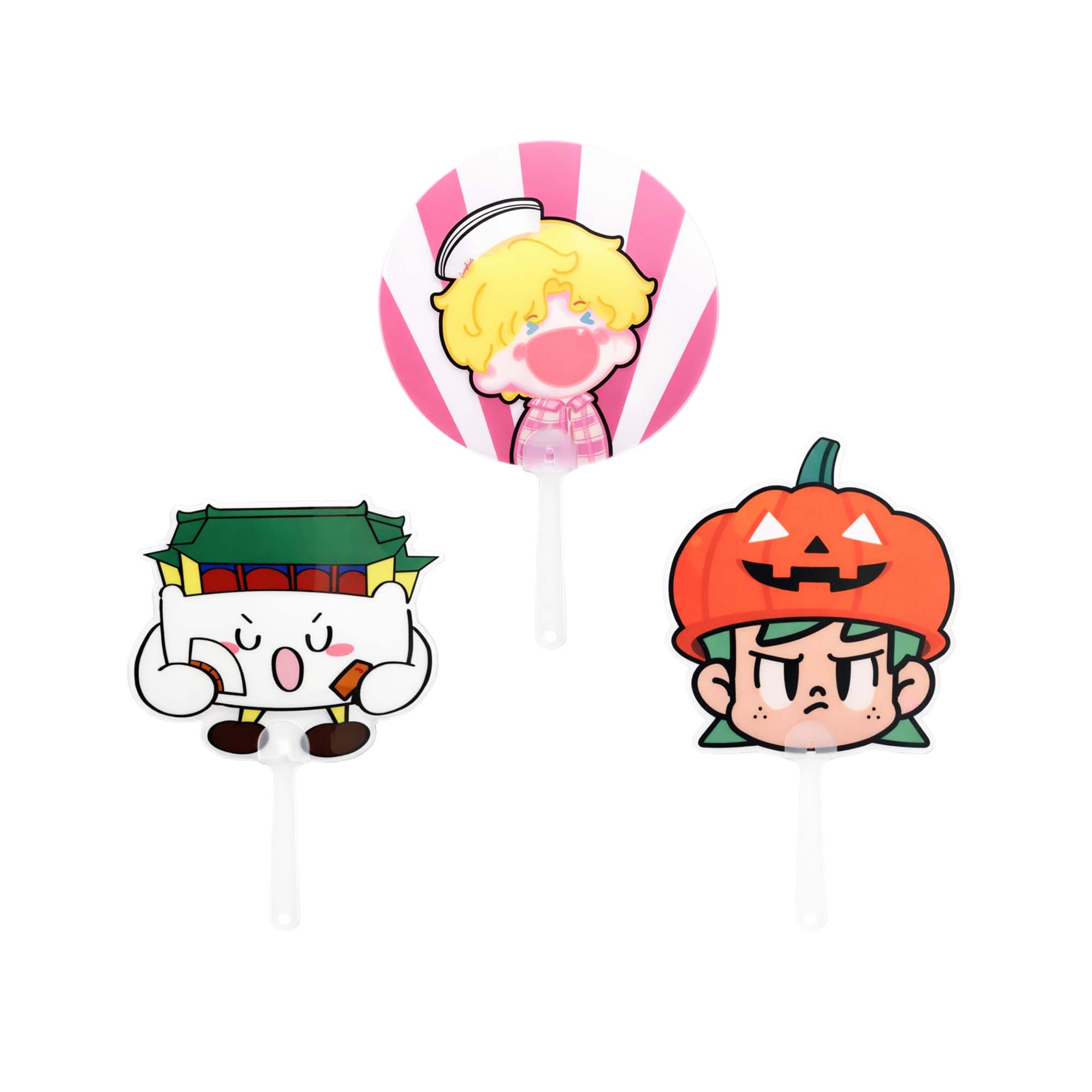 Custom Shape Transparent PVC Hand Fan A
