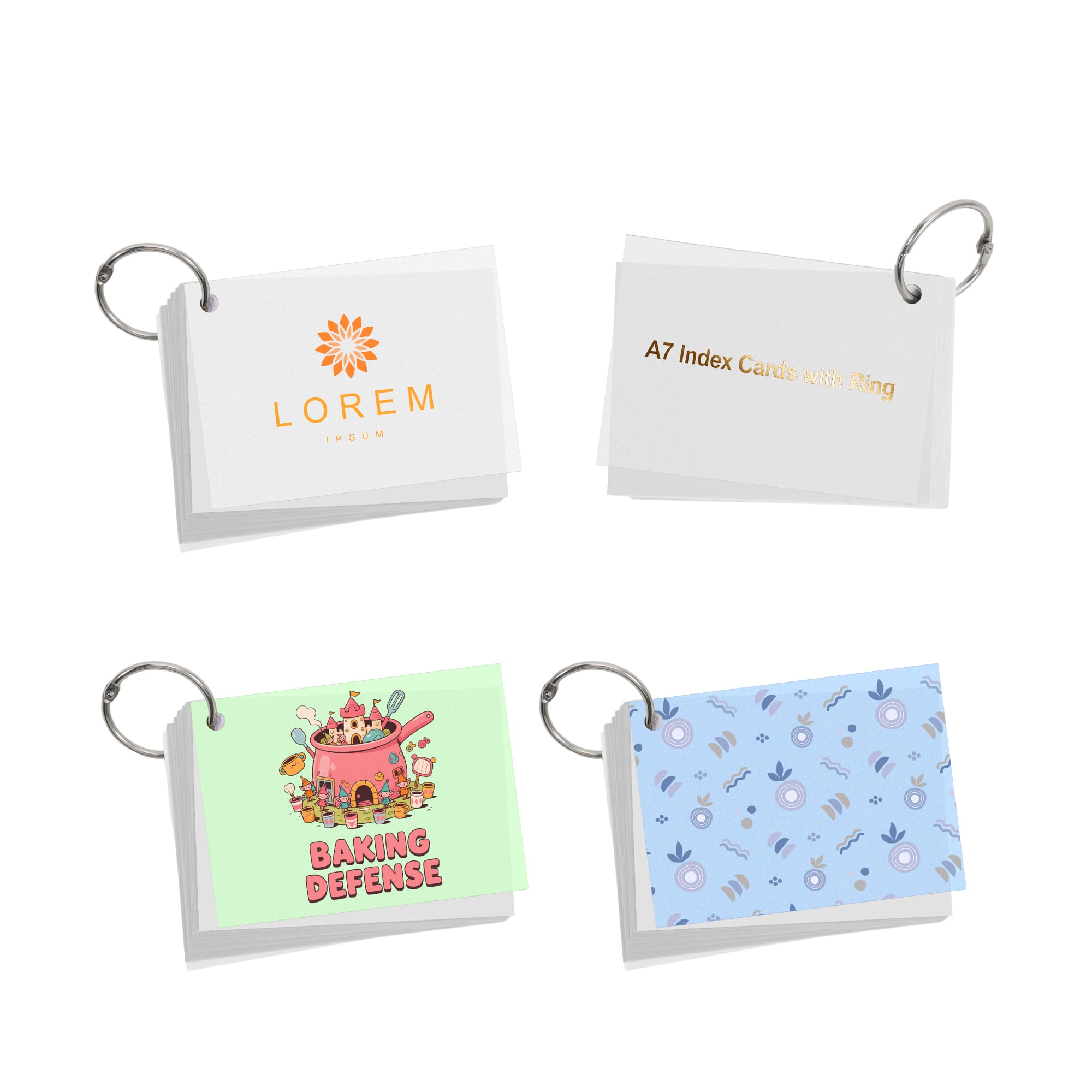 A7 PP Cover Index Cards with Ring