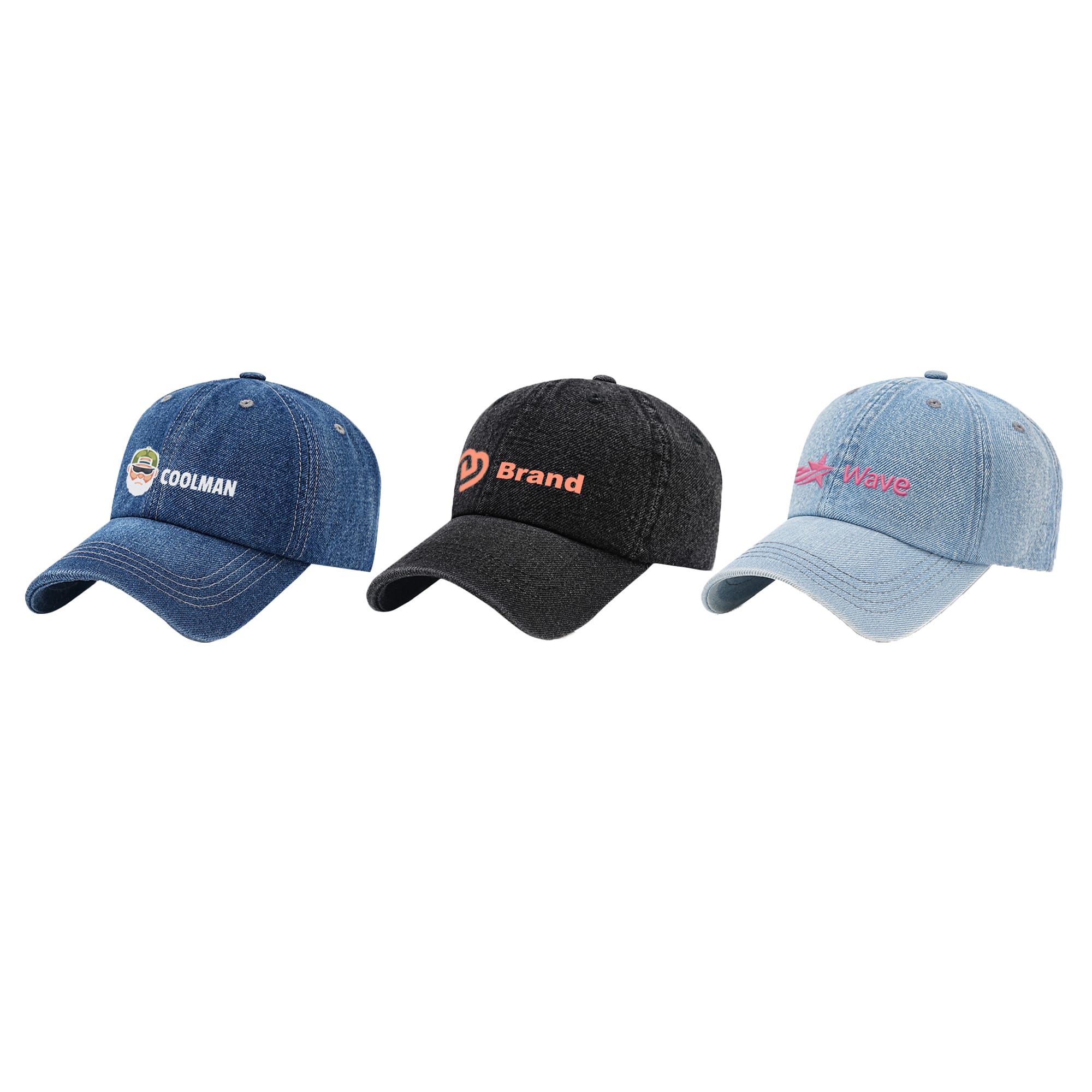 6 Panel Denim Baseball Cap
