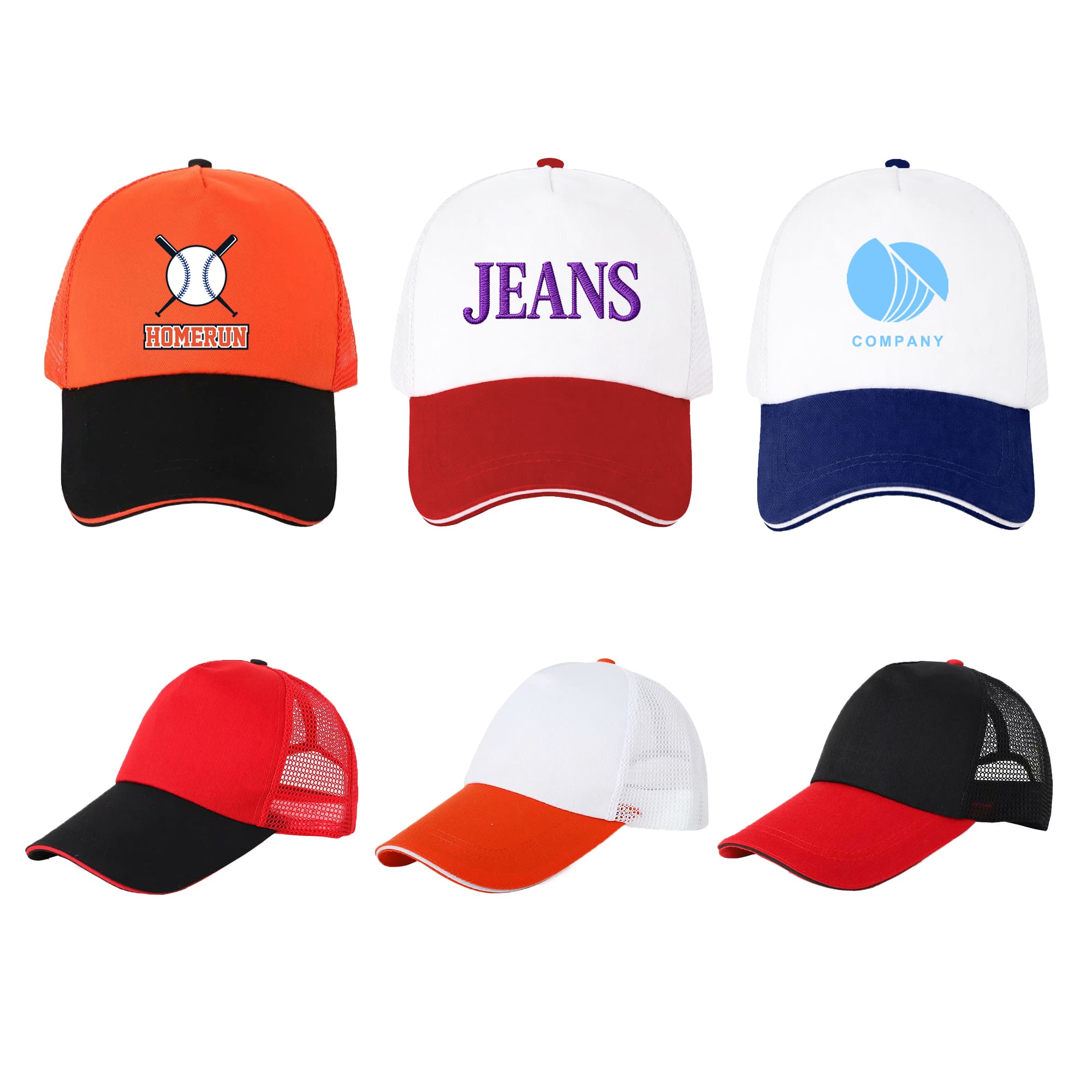5 Panel Sandwich Mesh Back Peak Cap