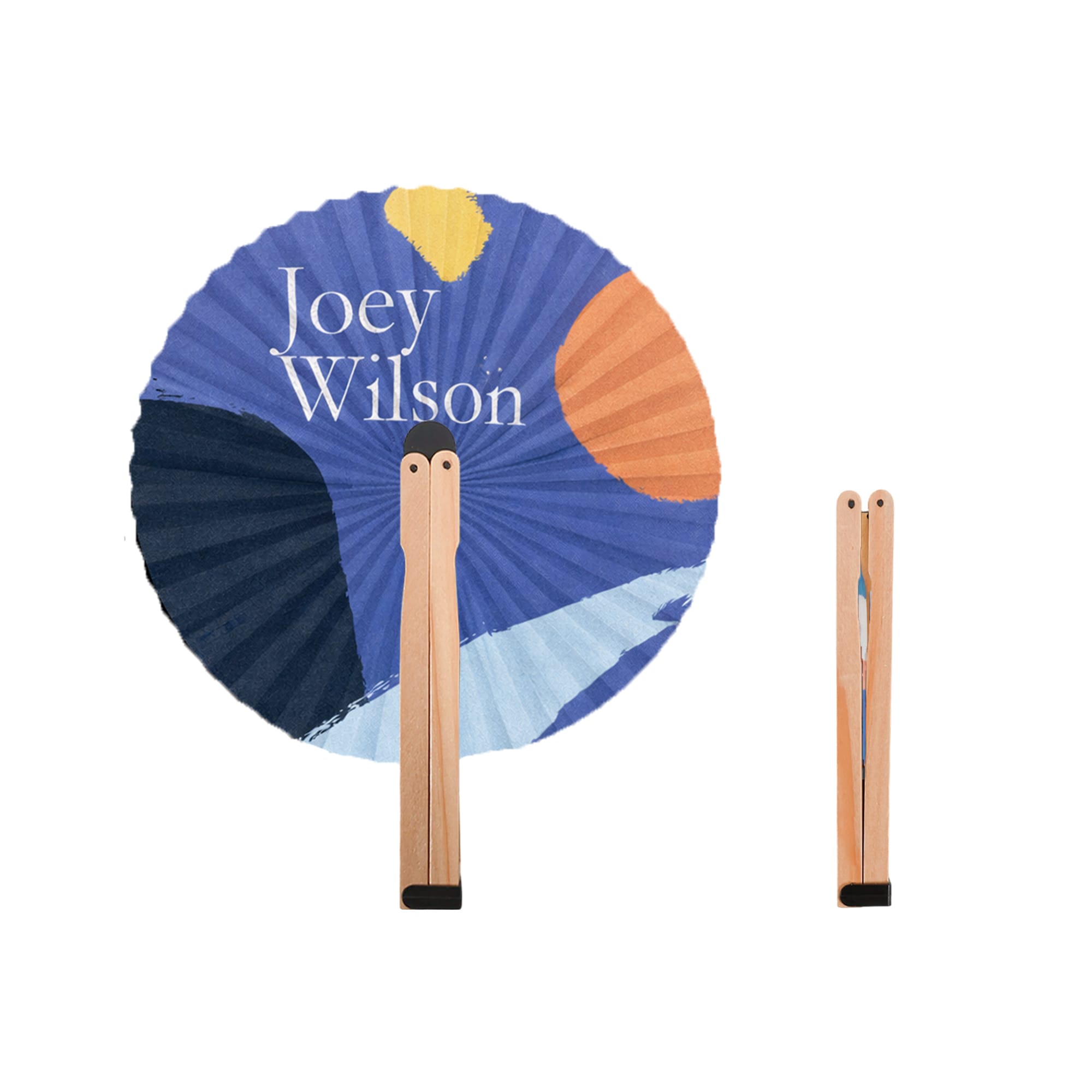 Round Wooden Paper Fan