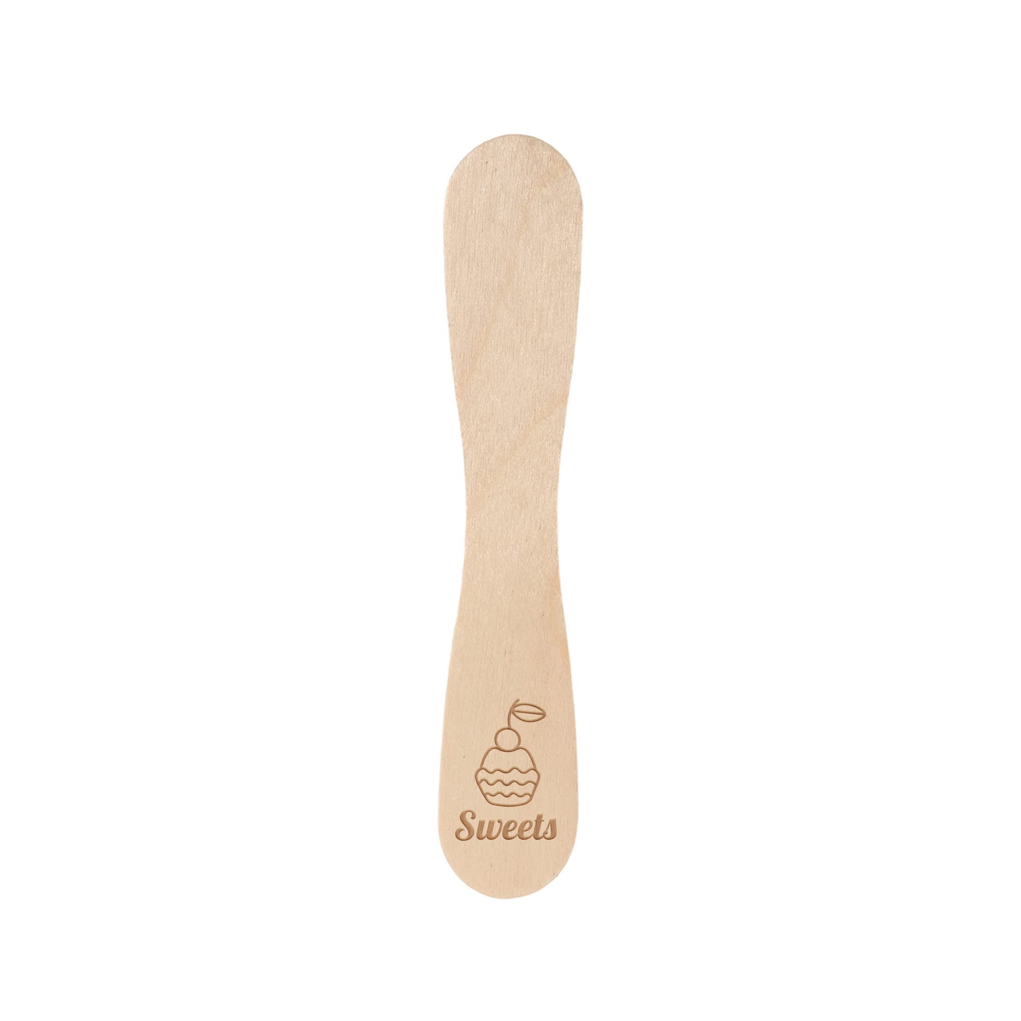 Pack of 100 Wooden Ice Cream Spoons Sticks