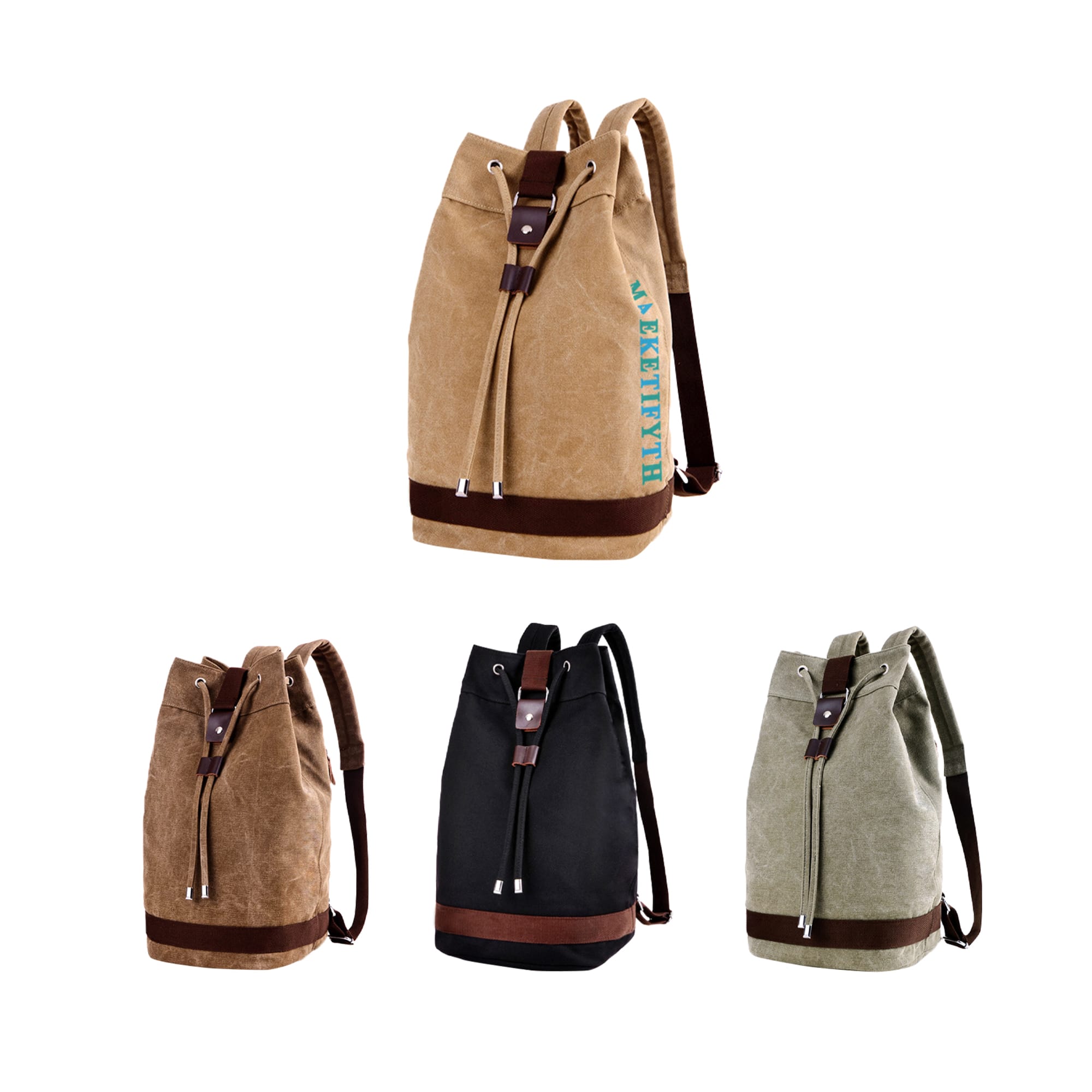 Canvas Bucket Backpack