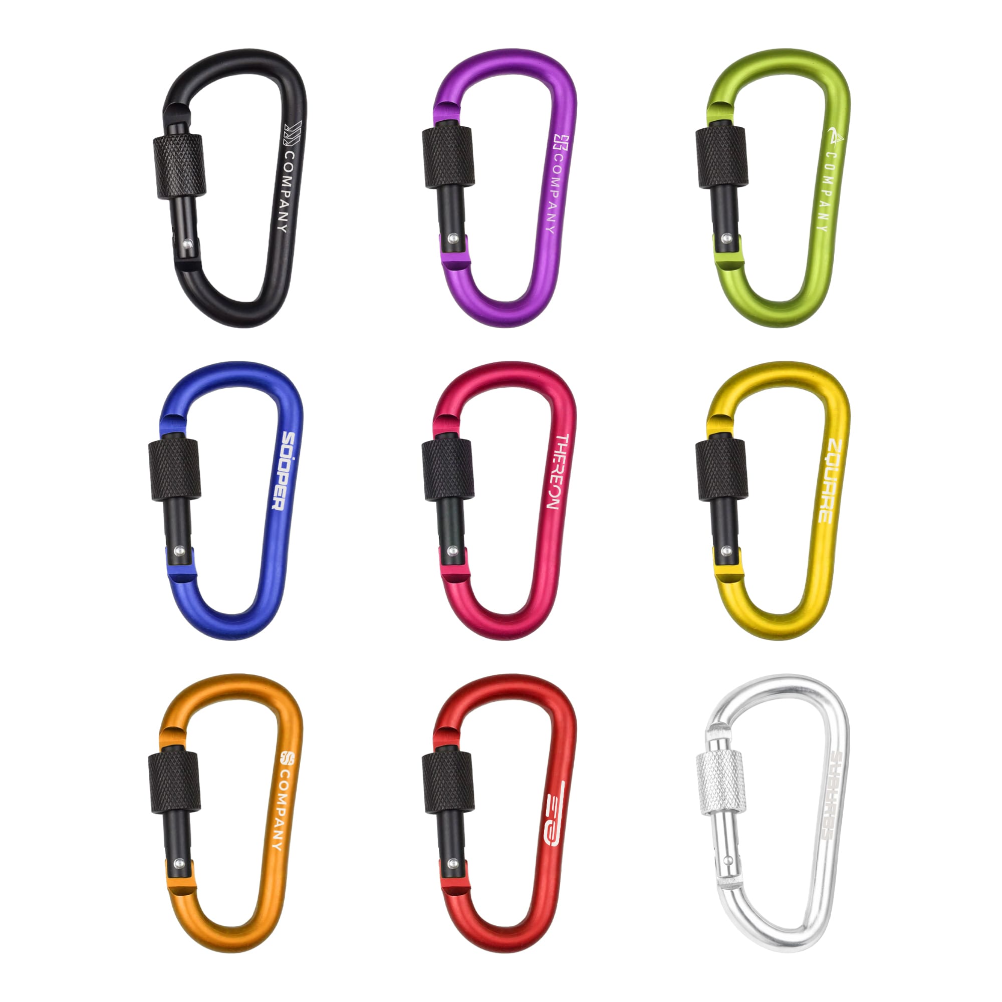 D-Shaped Screw Lock Keychain