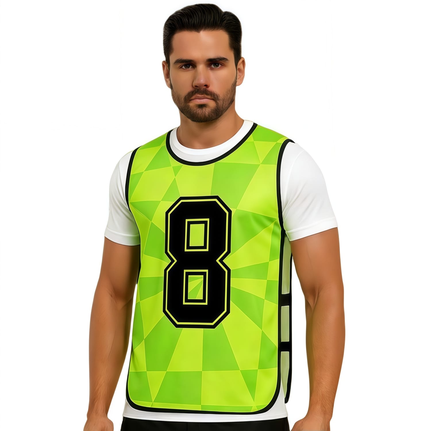 100% Polyester Mercerized Sublimated Training Bib With Strap
