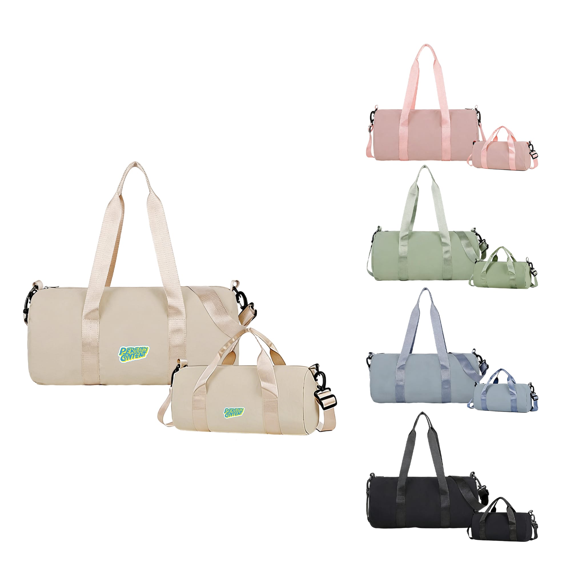 Bucket Duffle Bag With Wide Straps