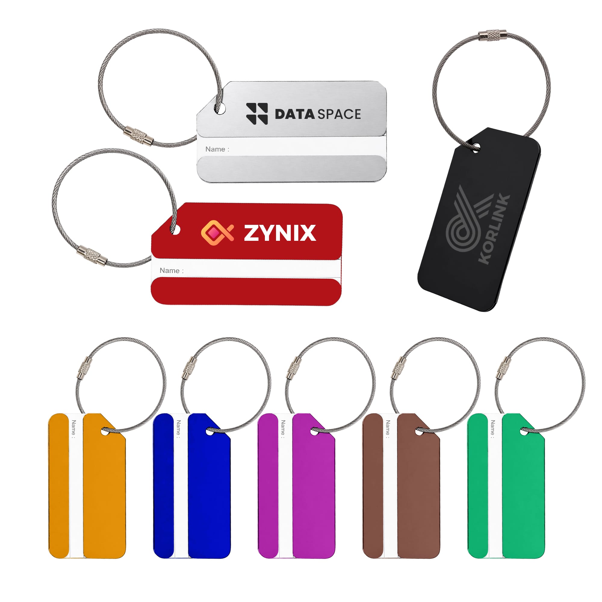 Square Aluminium Luggage Tag B