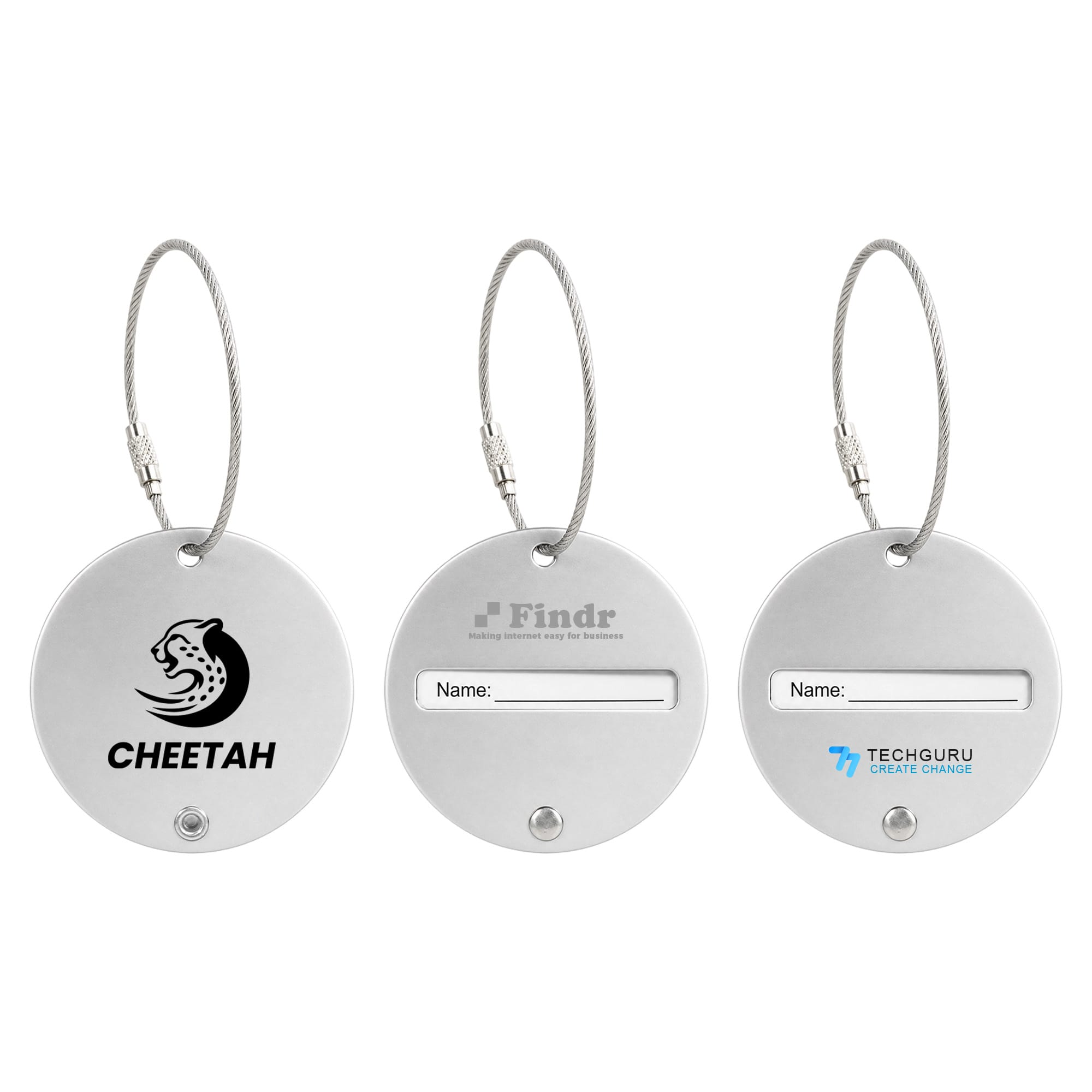 Round Wire Cable Luggage Tag