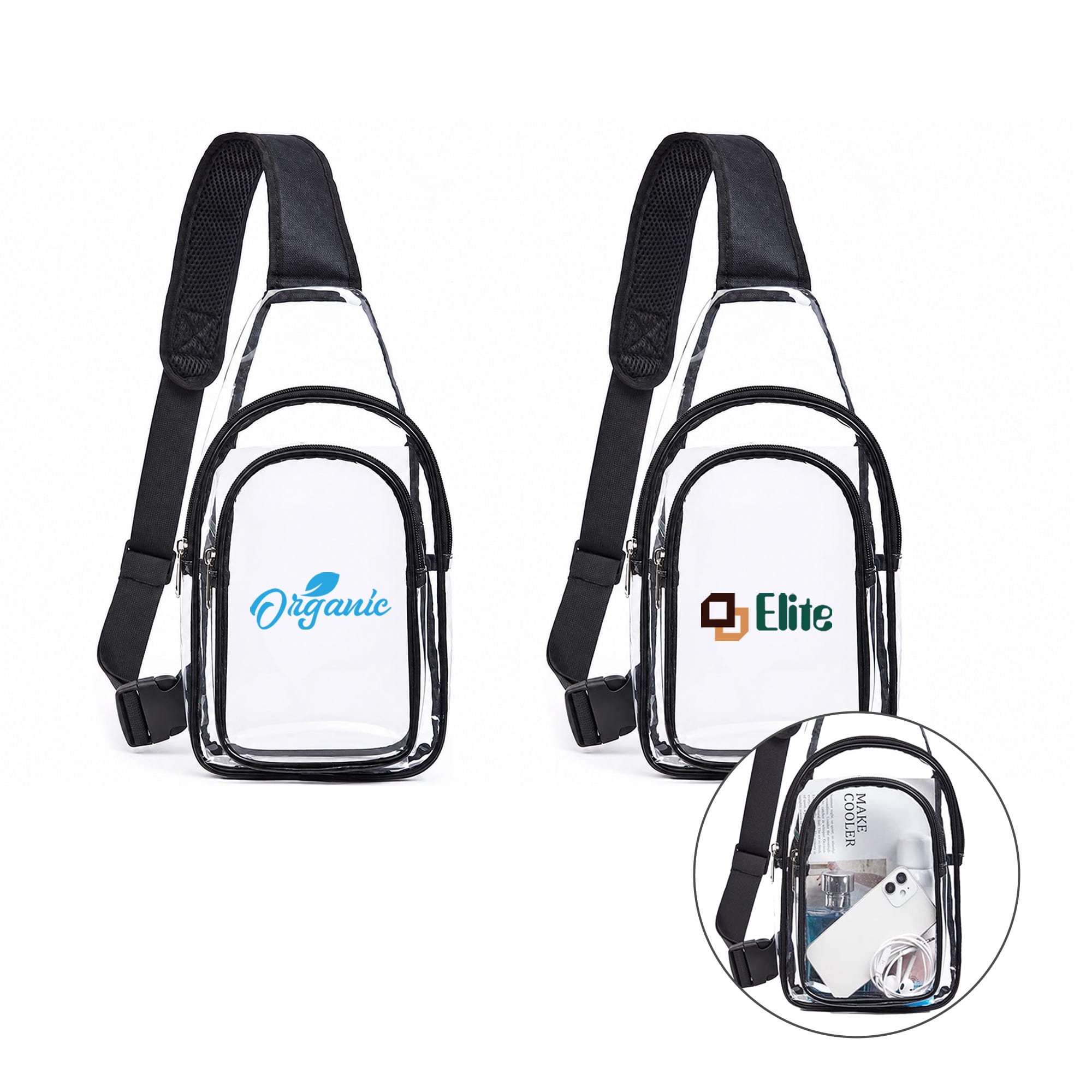 Clear PVC Crossbody Backpack